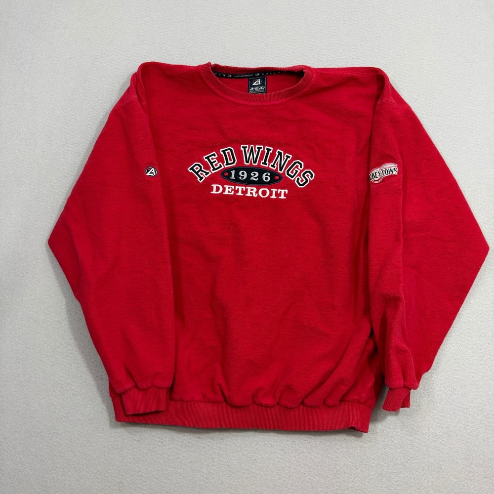 Vintage Detroit Red Wings Sweatshirt Mens XXL Red Hockeytown 90s Crewneck NHL